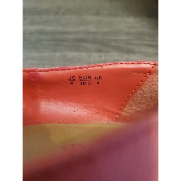 Just Fab Platform Wedge Peep Toe Shoes Pink Womens Size 6 - Picture 10 of 11